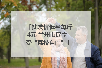 批发价低至每斤4元 兰州市民享受“荔枝自由”