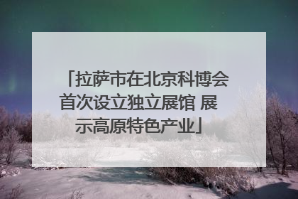 拉萨市在北京科博会首次设立独立展馆 展示高原特色产业
