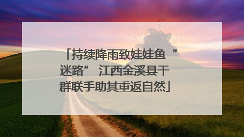 持续降雨致娃娃鱼“迷路” 江西金溪县干群联手助其重返自然