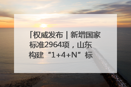 权威发布｜新增国家标准2964项，山东构建“1+4+N”标准化创新发展新格局