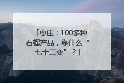 枣庄：100多种石榴产品，靠什么“七十二变”？