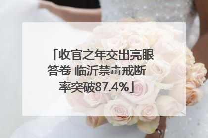 收官之年交出亮眼答卷 临沂禁毒戒断率突破87.4%