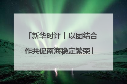 新华时评丨以团结合作共促南海稳定繁荣