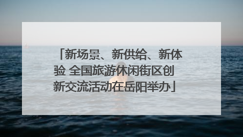 新场景、新供给、新体验 全国旅游休闲街区创新交流活动在岳阳举办