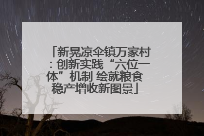新晃凉伞镇万家村：创新实践“六位一体”机制 绘就粮食稳产增收新图景