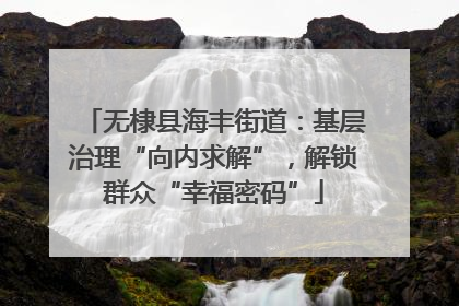 无棣县海丰街道：基层治理“向内求解”，解锁群众“幸福密码”