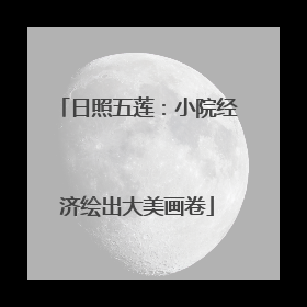 日照五莲：小院经济绘出大美画卷