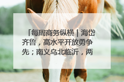 每周商务纵横｜海岱齐鲁，高水平开放勇争先；南义乌北临沂，两扇窗里观外贸