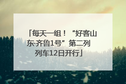 每天一组！“好客山东·齐鲁1号”第二列列车12日开行