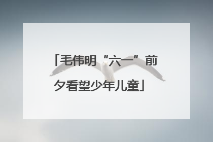 毛伟明“六一”前夕看望少年儿童