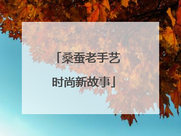 桑蚕老手艺 时尚新故事