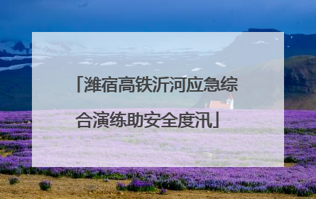 潍宿高铁沂河应急综合演练助安全度汛