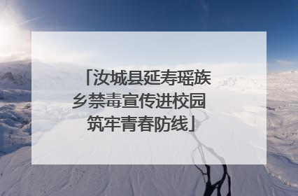汝城县延寿瑶族乡禁毒宣传进校园 筑牢青春防线