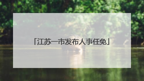 江苏一市发布人事任免