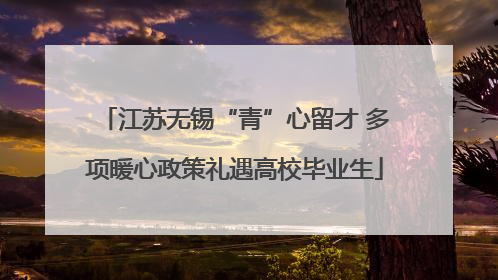 江苏无锡“青”心留才 多项暖心政策礼遇高校毕业生