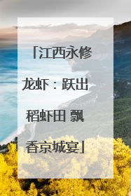 江西永修龙虾：跃出稻虾田 飘香京城宴
