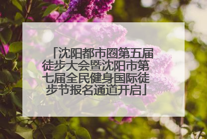 沈阳都市圈第五届徒步大会暨沈阳市第七届全民健身国际徒步节报名通道开启