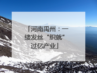 河南禹州：一缕发丝“织就”过亿产业