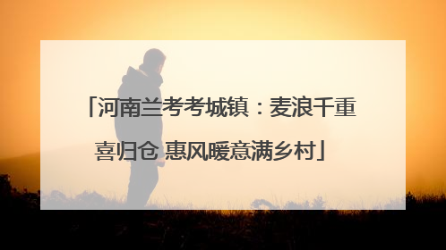 河南兰考考城镇：麦浪千重喜归仓 惠风暖意满乡村