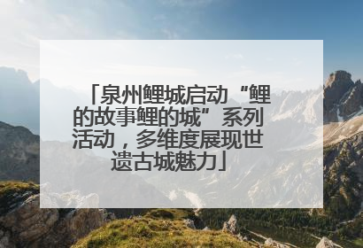 泉州鲤城启动“鲤的故事鲤的城”系列活动，多维度展现世遗古城魅力