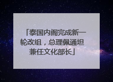 泰国内阁完成新一轮改组，总理佩通坦兼任文化部长