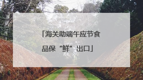 海关助端午应节食品保“鲜”出口