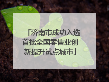 济南市成功入选首批全国零售业创新提升试点城市