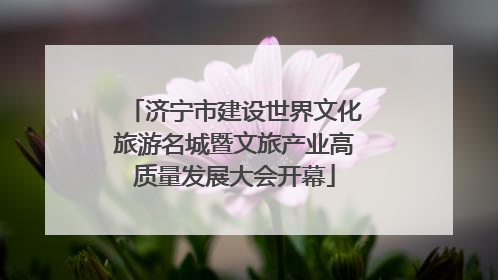 济宁市建设世界文化旅游名城暨文旅产业高质量发展大会开幕