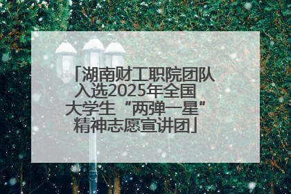 湖南财工职院团队入选2025年全国大学生“两弹一星”精神志愿宣讲团