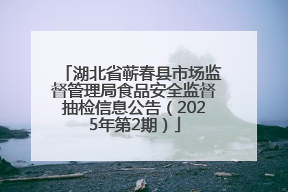 湖北省蕲春县市场监督管理局食品安全监督抽检信息公告（2025年第2期）
