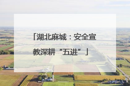 湖北麻城：安全宣教深耕“五进”