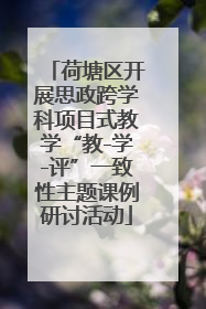 荷塘区开展思政跨学科项目式教学“教-学-评”一致性主题课例研讨活动