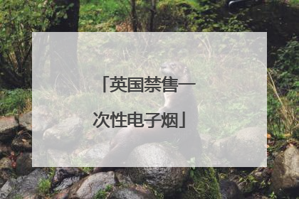英国禁售一次性电子烟