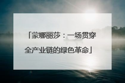 蒙娜丽莎：一场贯穿全产业链的绿色革命