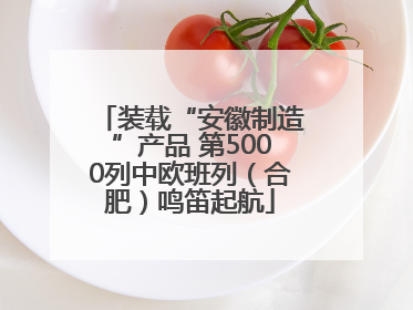 装载“安徽制造”产品 第5000列中欧班列（合肥）鸣笛起航