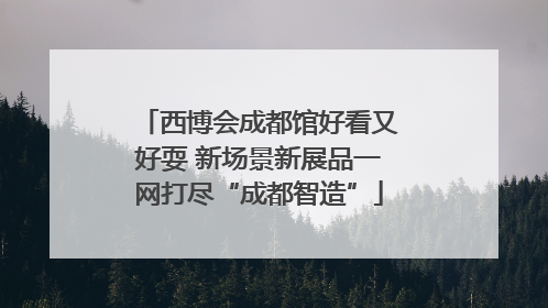 西博会成都馆好看又好耍 新场景新展品一网打尽“成都智造”