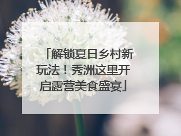 解锁夏日乡村新玩法！秀洲这里开启露营美食盛宴