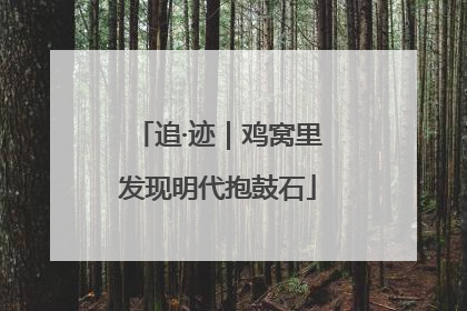 追·迹｜鸡窝里发现明代抱鼓石