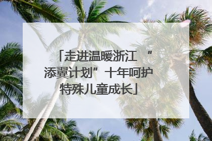 走进温暖浙江 “添翼计划”十年呵护特殊儿童成长
