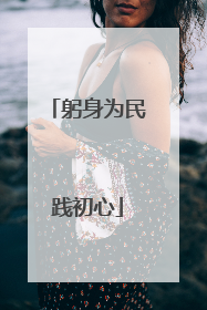 躬身为民践初心