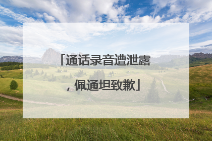通话录音遭泄露，佩通坦致歉