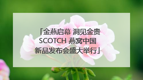 金燕启幕 洞见金贵 SCOTCH 燕窝中国新品发布会盛大举行