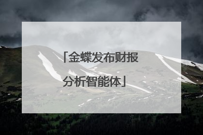 金蝶发布财报分析智能体