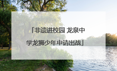 非遗进校园 龙泉中学龙狮少年申请出战