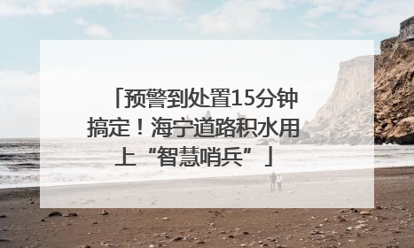 预警到处置15分钟搞定！海宁道路积水用上“智慧哨兵”
