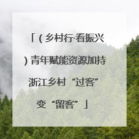 （乡村行·看振兴）青年赋能资源加持 浙江乡村“过客”变“留客”