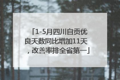 1-5月四川自贡优良天数同比增加11天，改善率排全省第一