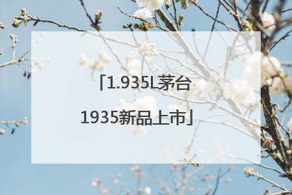 1.935L茅台1935新品上市