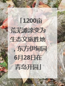 1200亩荒芜滩涂变为生态文旅胜地，东方伊甸园6月28日在青岛开园