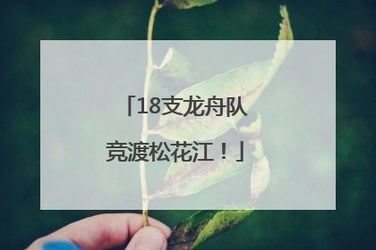 18支龙舟队竞渡松花江！